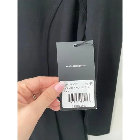 New Bad Birdie Women's Long Sleeve High Slit Gold Tunic Size XS - Picture 3 of 4